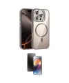 ieg™ iPhone 16 Pro Max Kılıf Yadigar Asil Koleksiyonu - Siyah 3D Antistatik Mat Seramik Nano Ekran Koruyucu