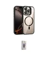 ieg™ iPhone 16 Pro Max Kılıf Yadigar Asil Koleksiyonu - Siyah Bilvis 3D Cam Ekran Koruyucu