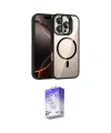 ieg™ iPhone 16 Pro Max Kılıf Yadigar Asil Koleksiyonu - Siyah Bilvis 5in1 3D Magic Cam Ekran Koruyucu