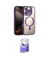 ieg™ iPhone 16 Pro Max Kılıf Yadigar Asil Koleksiyonu - Siyah Bilvis 5in1 5D Magic Hayalet Cam Ekran Koruyucu