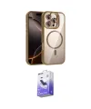 ieg™ iPhone 16 Pro Max Kılıf Yadigar Asil Koleksiyonu - Siyah Bilvis 5in1 5D Magic Hayalet Cam Ekran Koruyucu