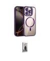 ieg™ iPhone 16 Pro Max Kılıf Yadigar Asil Koleksiyonu - Siyah Bilvis Hayalet Cam Ekran Koruyucu