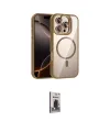 ieg™ iPhone 16 Pro Max Kılıf Yadigar Asil Koleksiyonu - Siyah Bilvis Hayalet Cam Ekran Koruyucu