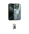 ieg™ iPhone 16 Pro Max Kılıf Yadigar Asil Koleksiyonu - Siyah Bilvis Hayalet Cam Ekran Koruyucu