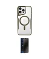 ieg™ iPhone 16 Pro Max Kılıf Yadigar Klasik Özel Seri - Siyah 3D Antistatik Hayalet Cam Ekran Koruyucu