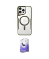 ieg™ iPhone 16 Pro Max Kılıf Yadigar Klasik Özel Seri - Siyah Bilvis 5in1 5D Magic Hayalet Cam Ekran Koruyucu