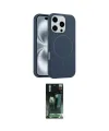 ieg™ iPhone 16 Pro Max Kılıf Yankı Form Serisi - Siyah 360 Mat Full Body Arka Koruyucu