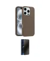 ieg™ iPhone 16 Pro Max Kılıf Yankı Form Serisi - Siyah 3D Antistatik Hayalet Cam Ekran Koruyucu