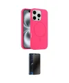 ieg™ iPhone 16 Pro Max Kılıf Yankı Form Serisi - Siyah 3D Antistatik Hayalet Cam Ekran Koruyucu