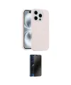 ieg™ iPhone 16 Pro Max Kılıf Yankı Form Serisi - Siyah 3D Antistatik Hayalet Cam Ekran Koruyucu