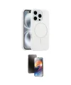ieg™ iPhone 16 Pro Max Kılıf Yankı Form Serisi - Siyah 3D Antistatik Mat Seramik Nano Ekran Koruyucu