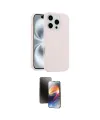 ieg™ iPhone 16 Pro Max Kılıf Yankı Form Serisi - Siyah 3D Antistatik Mat Seramik Nano Ekran Koruyucu