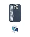 ieg™ iPhone 16 Pro Max Kılıf Yankı Form Serisi - Siyah 3D Antistatik Seramik Nano Ekran Koruyucu