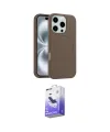 ieg™ iPhone 16 Pro Max Kılıf Yankı Form Serisi - Siyah Bilvis 5in1 5D Magic Hayalet Cam Ekran Koruyucu