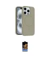 ieg™ iPhone 16 Pro Max Kılıf Yankı Form Serisi - Siyah Buffer Hayalet Cam Ekran Koruyucu