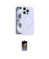 ieg™ iPhone 16 Pro Max Kılıf Yankı Form Serisi - Siyah Buffer Hayalet Cam Ekran Koruyucu