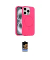 ieg™ iPhone 16 Pro Max Kılıf Yankı Form Serisi - Siyah Buffer Hayalet Cam Ekran Koruyucu
