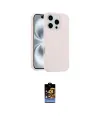 ieg™ iPhone 16 Pro Max Kılıf Yankı Form Serisi - Siyah Buffer Hayalet Cam Ekran Koruyucu