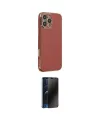 ieg™ iPhone 16 Pro Max Kılıf Yankı Serisi - Siyah 3D Antistatik Hayalet Cam Ekran Koruyucu