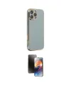 ieg™ iPhone 16 Pro Max Kılıf Yankı Serisi - Siyah 3D Antistatik Mat Seramik Nano Ekran Koruyucu