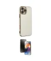 ieg™ iPhone 16 Pro Max Kılıf Yankı Serisi - Siyah 3D Antistatik Mat Seramik Nano Ekran Koruyucu