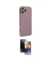 ieg™ iPhone 16 Pro Max Kılıf Yankı Serisi - Siyah 3D Antistatik Mat Seramik Nano Ekran Koruyucu