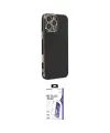 ieg™ iPhone 16 Pro Max Kılıf Yankı Serisi - Siyah Bilvis 3X AR HD Cam Ekran Koruyucu