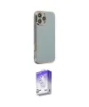 ieg™ iPhone 16 Pro Max Kılıf Yankı Serisi - Siyah Bilvis 5in1 3D Magic Cam Ekran Koruyucu