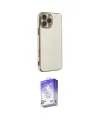 ieg™ iPhone 16 Pro Max Kılıf Yankı Serisi - Siyah Bilvis 5in1 3D Magic Cam Ekran Koruyucu