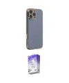 ieg™ iPhone 16 Pro Max Kılıf Yankı Serisi - Siyah Bilvis 5in1 3D Magic Cam Ekran Koruyucu