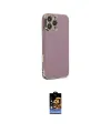 ieg™ iPhone 16 Pro Max Kılıf Yankı Serisi - Siyah Buffer Hayalet Cam Ekran Koruyucu