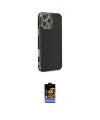 ieg™ iPhone 16 Pro Max Kılıf Yankı Serisi - Siyah Buffer Hayalet Cam Ekran Koruyucu
