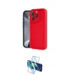 ieg™ iPhone 16 Pro Max Kılıf Yankı Yansıma Özel Seri - Siyah 3D Antistatik Cam Ekran Koruyucu