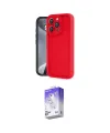 ieg™ iPhone 16 Pro Max Kılıf Yankı Yansıma Özel Seri - Siyah Bilvis 5in1 3D Magic Cam Ekran Koruyucu