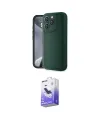 ieg™ iPhone 16 Pro Max Kılıf Yankı Yansıma Özel Seri - Siyah Bilvis 5in1 5D Magic Hayalet Cam Ekran Koruyucu