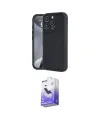 ieg™ iPhone 16 Pro Max Kılıf Yankı Yansıma Özel Seri - Siyah Bilvis 5in1 5D Magic Hayalet Cam Ekran Koruyucu