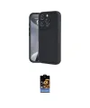 ieg™ iPhone 16 Pro Max Kılıf Yankı Yansıma Özel Seri - Siyah Buffer Hayalet Cam Ekran Koruyucu