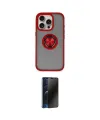 ieg™ iPhone 16 Pro Max Kılıf Yörünge Çizgi - Siyah 3D Antistatik Hayalet Cam Ekran Koruyucu