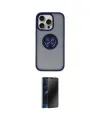 ieg™ iPhone 16 Pro Max Kılıf Yörünge Çizgi - Siyah 3D Antistatik Hayalet Cam Ekran Koruyucu