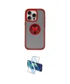 ieg™ iPhone 16 Pro Max Kılıf Yörünge Çizgi - Siyah 3D Antistatik Seramik Nano Ekran Koruyucu