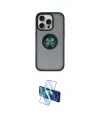 ieg™ iPhone 16 Pro Max Kılıf Yörünge Çizgi - Siyah 3D Antistatik Seramik Nano Ekran Koruyucu