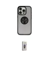 ieg™ iPhone 16 Pro Max Kılıf Yörünge Çizgi - Siyah Bilvis 3D Cam Ekran Koruyucu