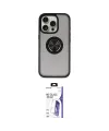 ieg™ iPhone 16 Pro Max Kılıf Yörünge Çizgi - Siyah Bilvis 3X AR HD Cam Ekran Koruyucu