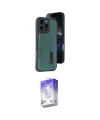 ieg™ iPhone 16 Pro Max Kılıf Yörünge Işık Serisi - Siyah Bilvis 5in1 3D Magic Cam Ekran Koruyucu