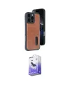 ieg™ iPhone 16 Pro Max Kılıf Yörünge Işık Serisi - Siyah Bilvis 5in1 5D Magic Hayalet Cam Ekran Koruyucu