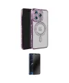 ieg™ iPhone 16 Pro Max Kılıf Zirve Doku Prime - Siyah 3D Antistatik Hayalet Cam Ekran Koruyucu