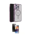 ieg™ iPhone 16 Pro Max Kılıf Zirve Doku Prime - Siyah 3D Antistatik Mat Seramik Nano Ekran Koruyucu