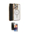 ieg™ iPhone 16 Pro Max Kılıf Zirve Doku Prime - Siyah 3D Antistatik Mat Seramik Nano Ekran Koruyucu