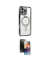 ieg™ iPhone 16 Pro Max Kılıf Zirve Doku Prime - Siyah 3D Antistatik Mat Seramik Nano Ekran Koruyucu