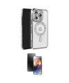 ieg™ iPhone 16 Pro Max Kılıf Zirve Doku Prime - Siyah 3D Antistatik Mat Seramik Nano Ekran Koruyucu